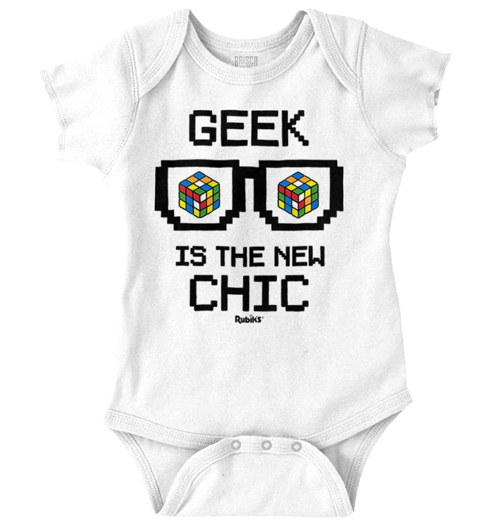 Geek Chic Romper Bodysuit-Direct To Garment Print-Brisco Baby