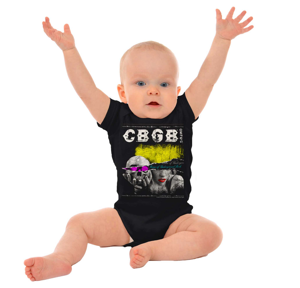 CBGB Underground Romper Bodysuit-Direct To Garment Print-Brisco Baby