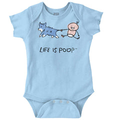 Dog Tail Romper Bodysuit-Direct To Garment Print-Brisco Baby