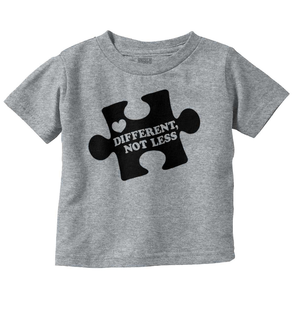 Different Not Less Infant Toddler T Shirt-Direct To Garment Print-Brisco Baby