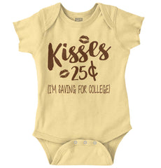 Kisses 25 Cents Romper Bodysuit-Direct To Garment Print-Brisco Baby