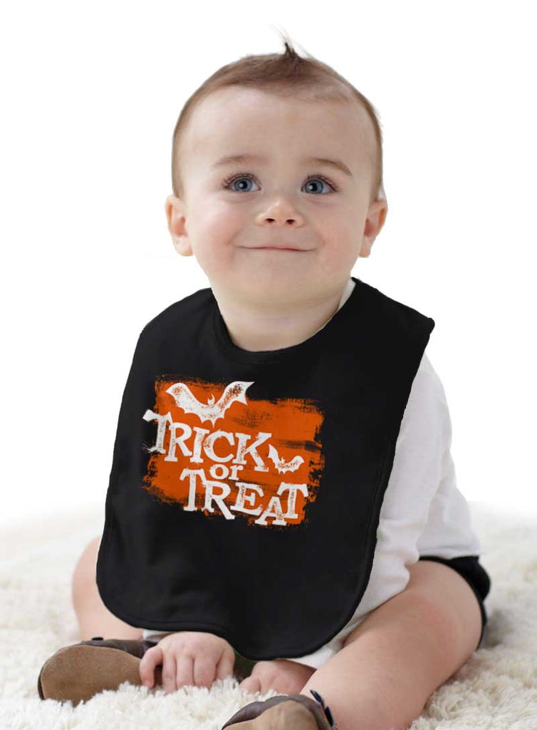 Trick or Treat Infant Baby Bib-Direct To Garment Print-Brisco Baby