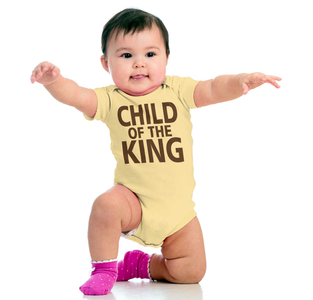 Child Of The King Romper Bodysuit-Direct To Garment Print-Brisco Baby
