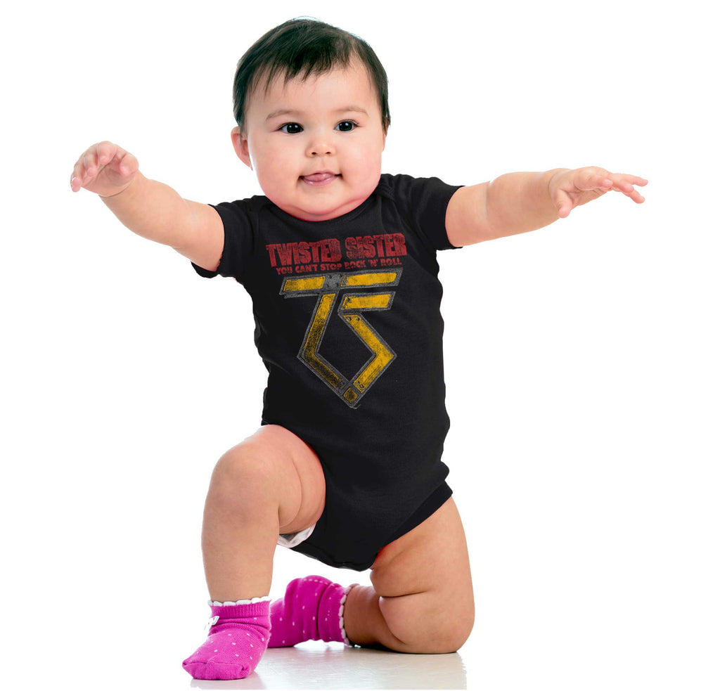 TS Rock N Roll Romper Bodysuit-Direct To Garment Print-Brisco Baby