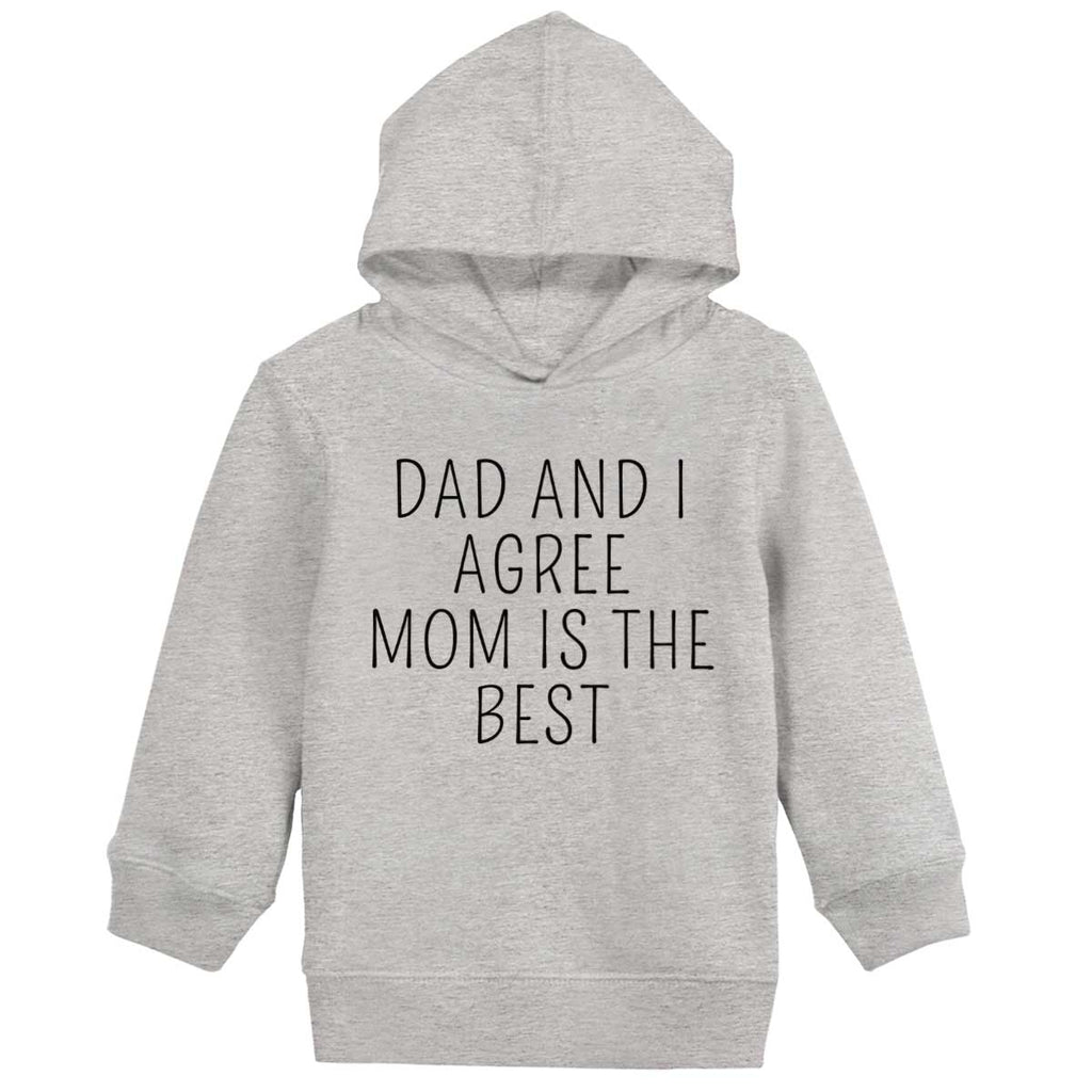 Mom Is Best Toddler Pullover Hoodie-Direct To Garment Print-Brisco Baby