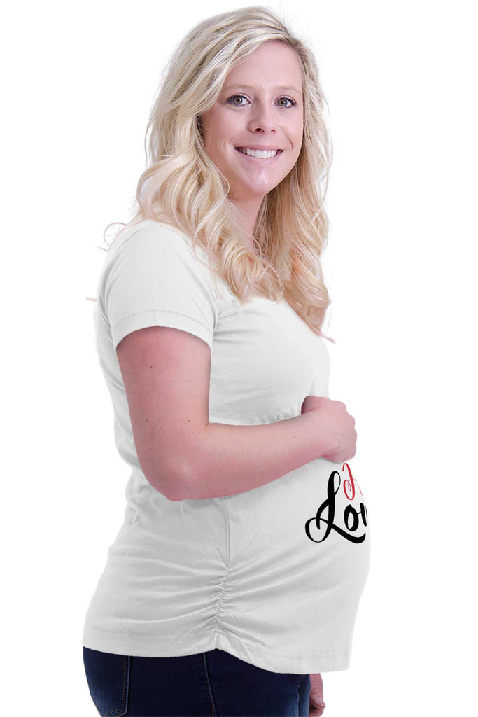 Hello Love Maternity T-Shirt-Direct To Garment Print-Brisco Baby