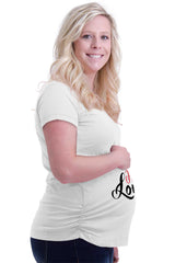 Hello Love Maternity T-Shirt-Direct To Garment Print-Brisco Baby