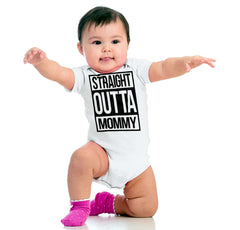 Straight Outta Mommy Romper Bodysuit-Direct To Garment Print-Brisco Baby