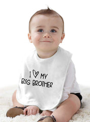 I Love My Big Brother Infant Baby Bib-Direct To Garment Print-Brisco Baby