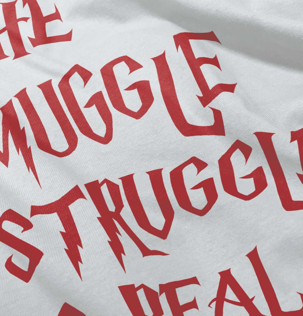 Muggle Struggle Is Real Romper Bodysuit-Direct To Garment Print-Brisco Baby