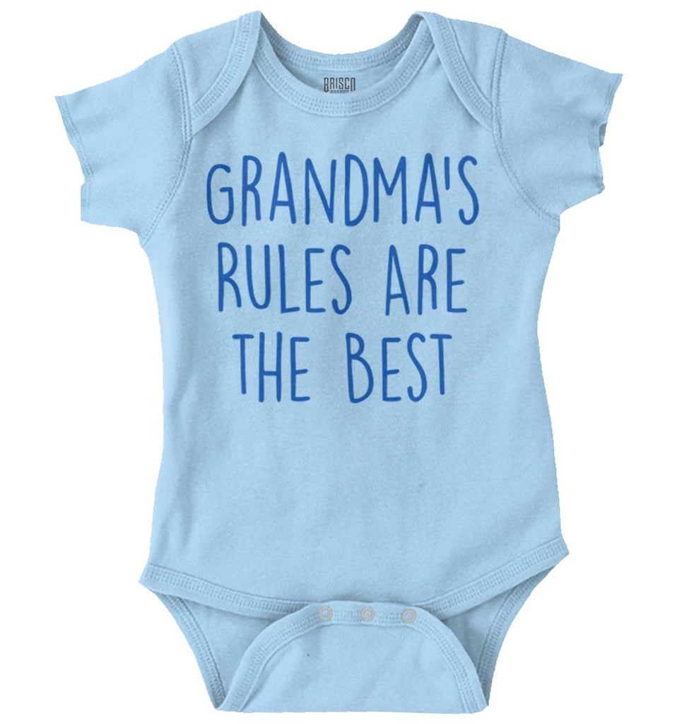 Grandma's Rules Are The Best Romper Bodysuit-Direct To Garment Print-Brisco Baby