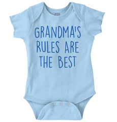 Grandma's Rules Are The Best Romper Bodysuit-Direct To Garment Print-Brisco Baby