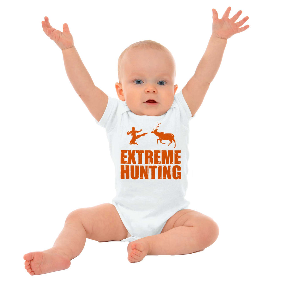 Extreme Deer Hunting Romper Bodysuit-Direct To Garment Print-Brisco Baby