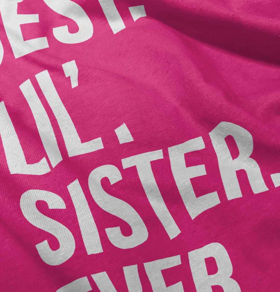 Best Lil Sister Ever Romper Bodysuit-Direct To Garment Print-Brisco Baby