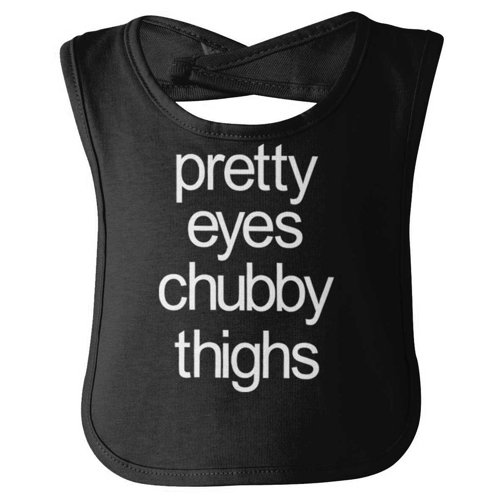 Chubby Thighs Infant Baby Bib-Direct To Garment Print-Brisco Baby