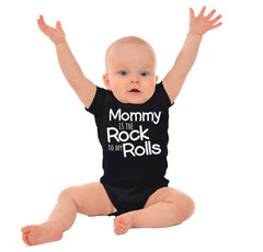 Rock To My Rolls Romper Bodysuit-Direct To Garment Print-Brisco Baby