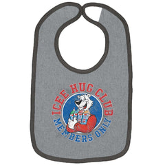 Icee Hug Club Trimmed Colored Velcro Bib-Direct To Garment Print-Brisco Baby