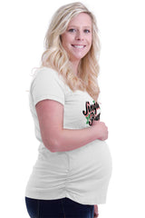 Jingle Bump Maternity T-Shirt-Direct To Garment Print-Brisco Baby