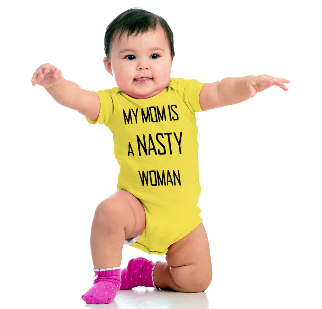 Nasty Woman Romper Bodysuit-Direct To Garment Print-Brisco Baby