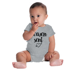 Heaven Sent Romper Bodysuit-Direct To Garment Print-Brisco Baby