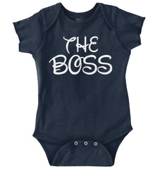 The Boss Romper Bodysuit-Direct To Garment Print-Brisco Baby