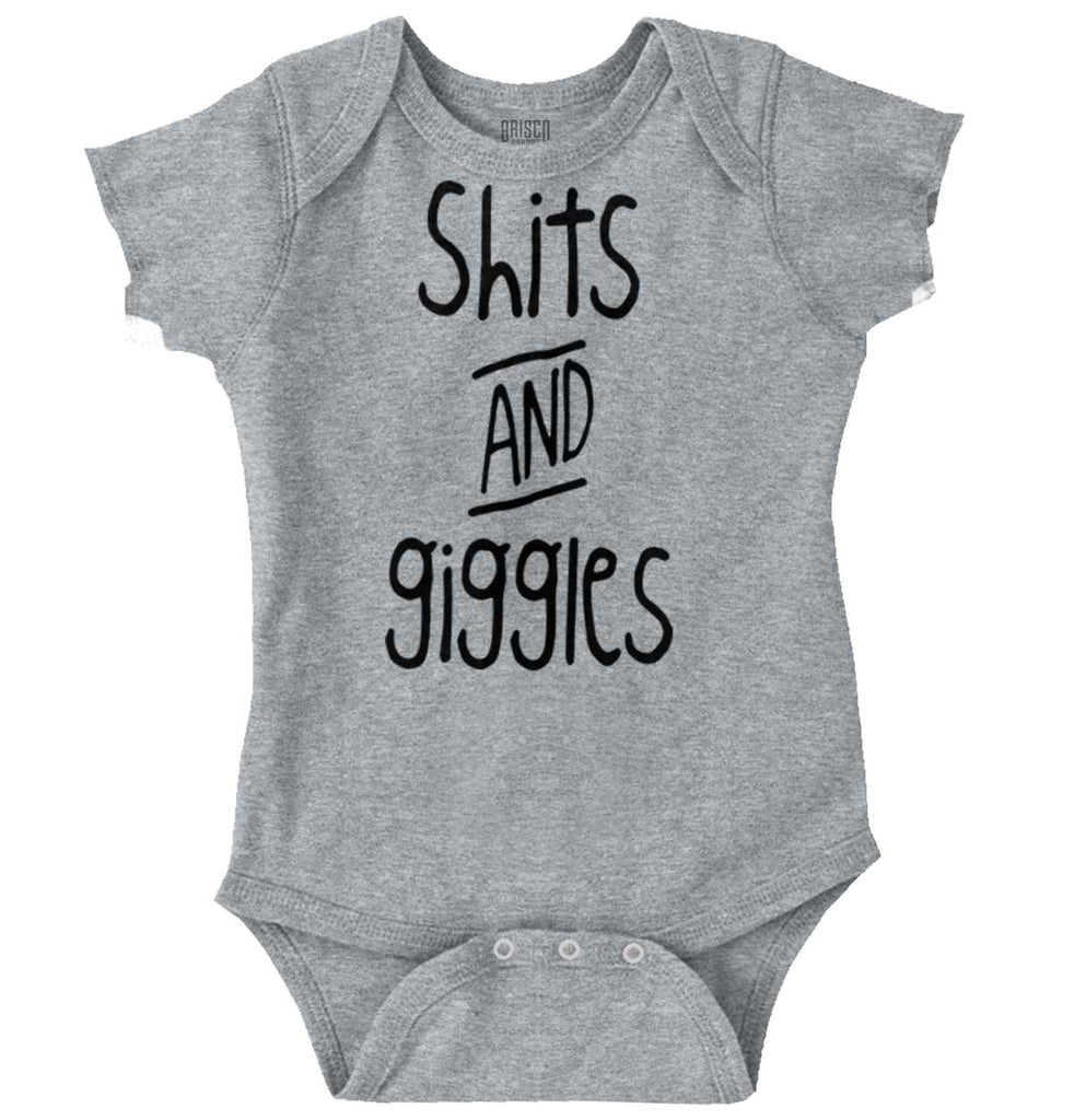 Shits and Giggles Romper Bodysuit-Direct To Garment Print-Brisco Baby