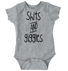 Shits and Giggles Romper Bodysuit-Direct To Garment Print-Brisco Baby
