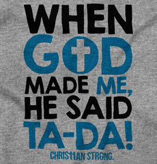 God Said Ta-Da Toddler Baseball-Direct To Garment Print-Brisco Baby