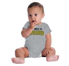My Uncle Is Weird Romper Bodysuit-Direct To Garment Print-Brisco Baby