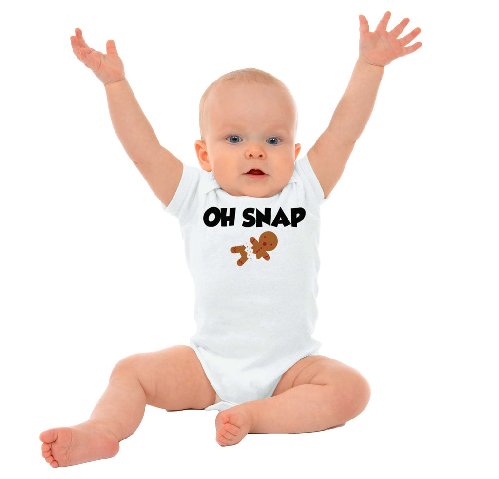 Oh Snap Gingerbread Romper Bodysuit-Direct To Garment Print-Brisco Baby