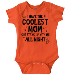 Coolest Mom Romper Bodysuit-Direct To Garment Print-Brisco Baby
