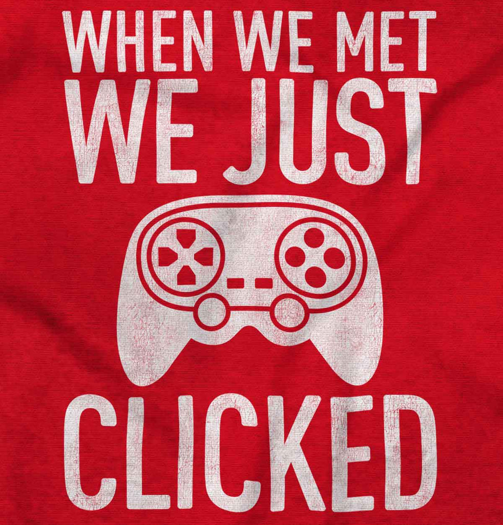 We Just Clicked Video Game Nerd Ringer Romper Bodysuit-Direct To Garment Print-Brisco Baby