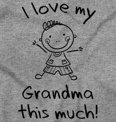 Love My Grandma Solid Baby Pajama Top-Direct To Garment Print-Brisco Baby