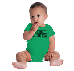 Rub Me For Good Luck Romper Bodysuit-Direct To Garment Print-Brisco Baby