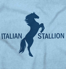 Italian Stallion Infant Baby Bib-Direct To Garment Print-Brisco Baby