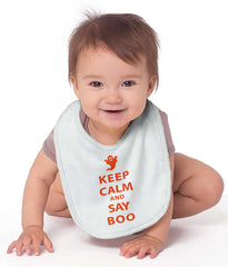 Say Boo Infant Baby Bib-Direct To Garment Print-Brisco Baby