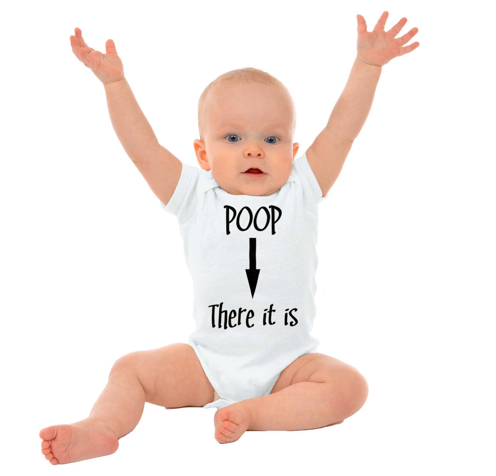 Poop There It Is Romper Bodysuit-Direct To Garment Print-Brisco Baby