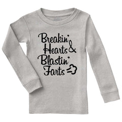 Blastin Farts Solid Baby Pajama Top-Direct To Garment Print-Brisco Baby