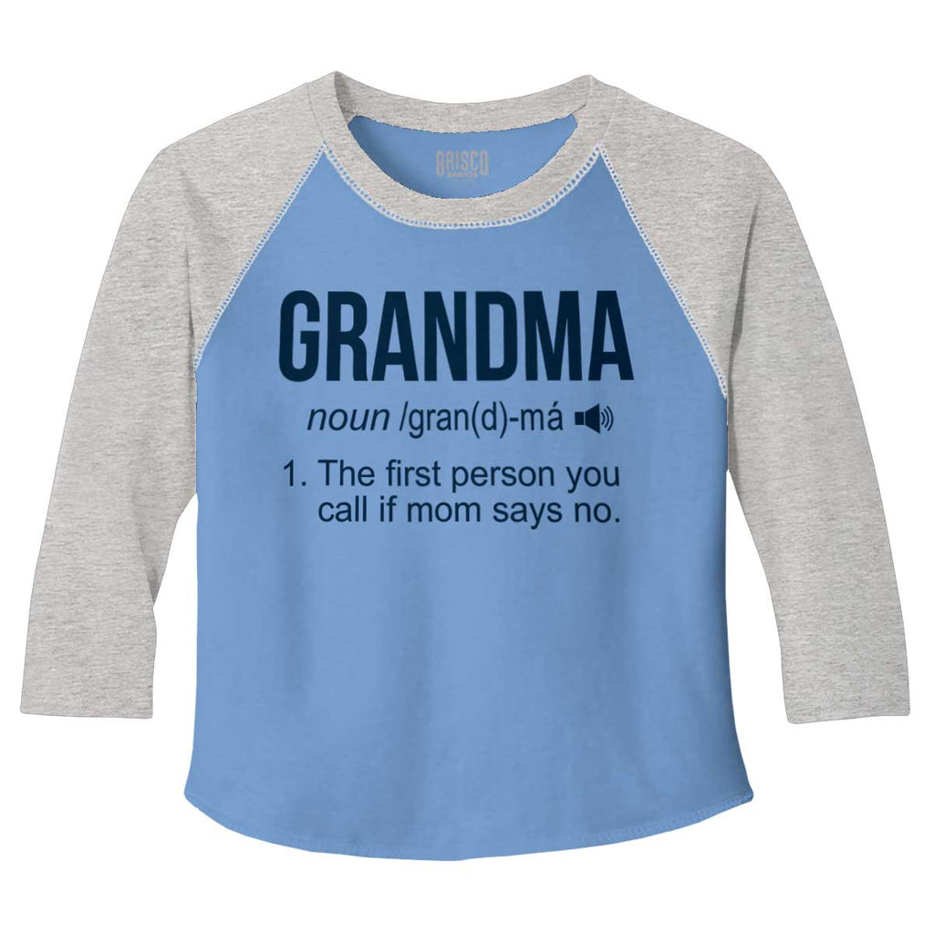 Grandma Toddler Baseball-Direct To Garment Print-Brisco Baby