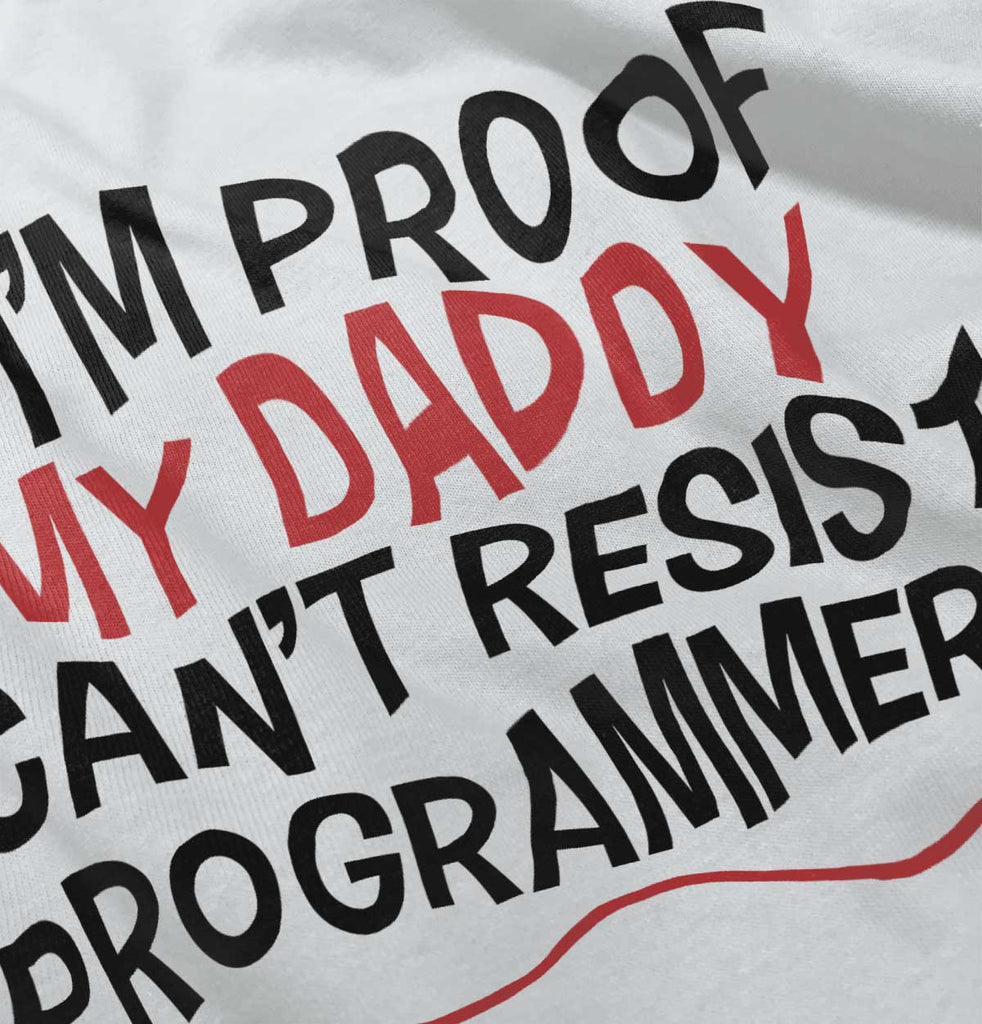 Cant Resist Programmers Romper Bodysuit-Direct To Garment Print-Brisco Baby