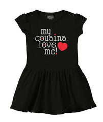 Cousins Love Me Solid Baby Infant Dress-Direct To Garment Print-Brisco Baby