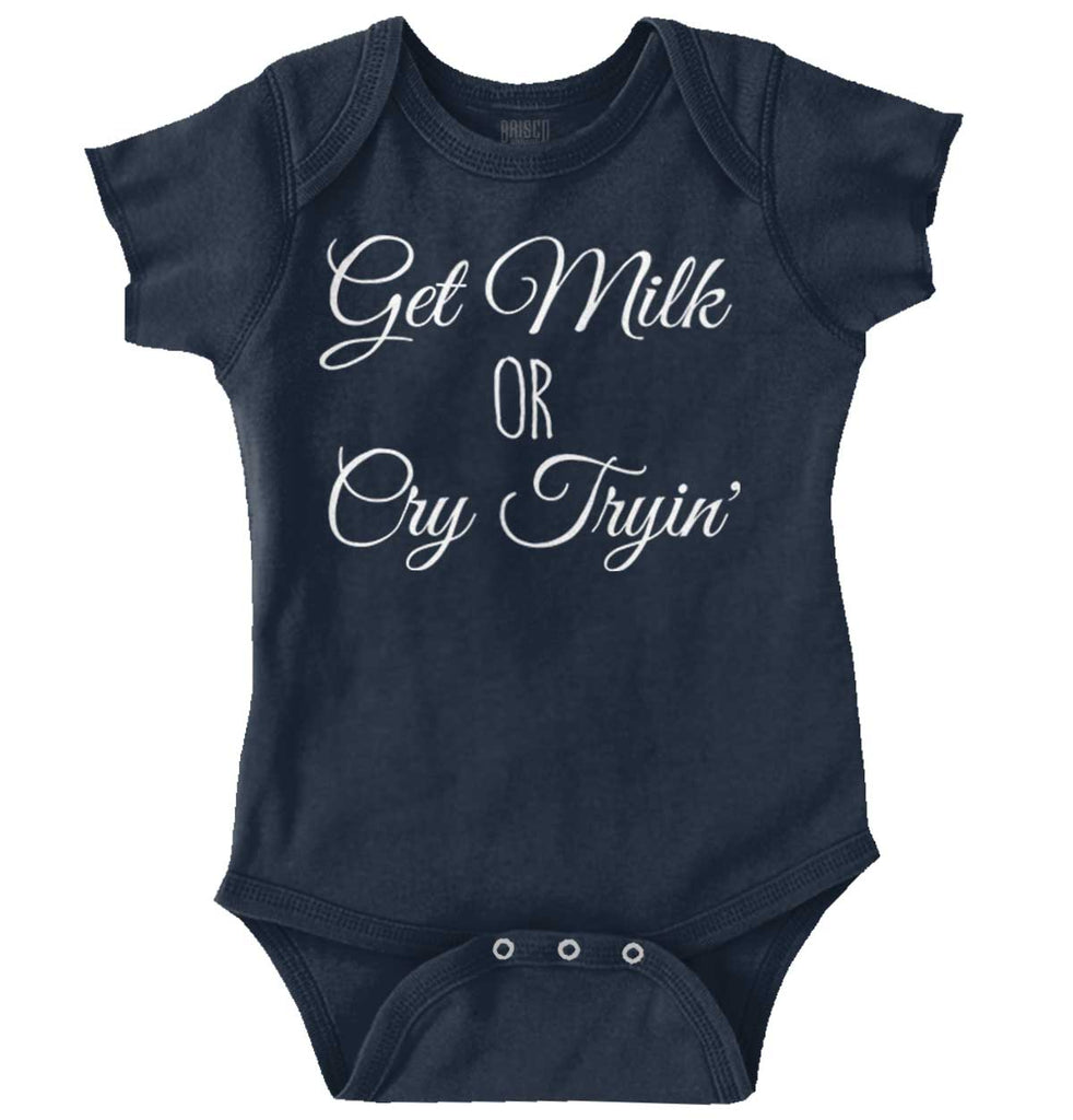 Get Milk Romper Bodysuit-Direct To Garment Print-Brisco Baby