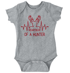 Deer Hunter Heartbeat Romper Bodysuit-Direct To Garment Print-Brisco Baby