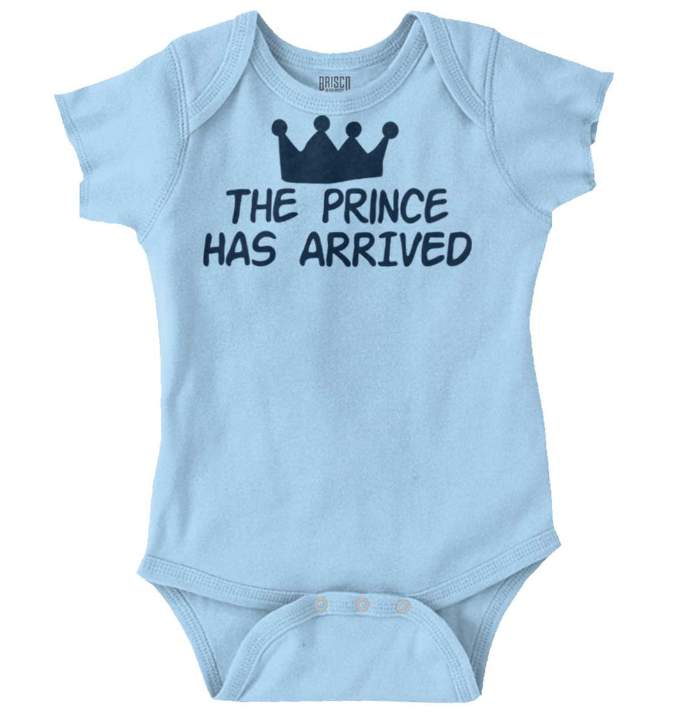 The Prince Has Arrived Romper Bodysuit-Direct To Garment Print-Brisco Baby