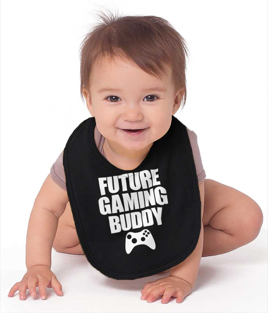 Future Gaming Buddy Infant Baby Bib-Direct To Garment Print-Brisco Baby