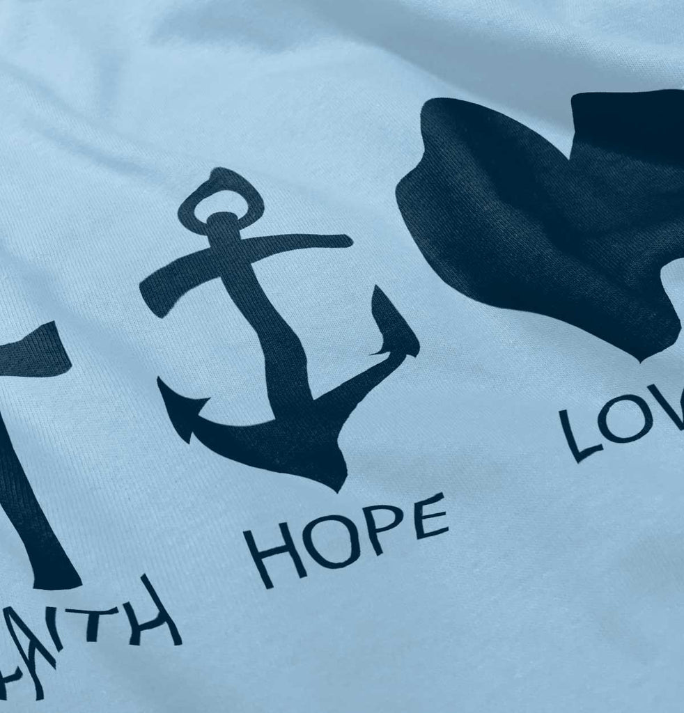 Faith Anchor Love Infant Toddler T Shirt-Direct To Garment Print-Brisco Baby