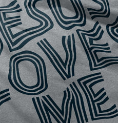 Christ Loves Me Toddler Football Jersey Tee-Direct To Garment Print-Brisco Baby