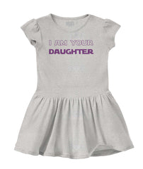 I Am Your Daughter Solid Baby Infant Dress-Direct To Garment Print-Brisco Baby