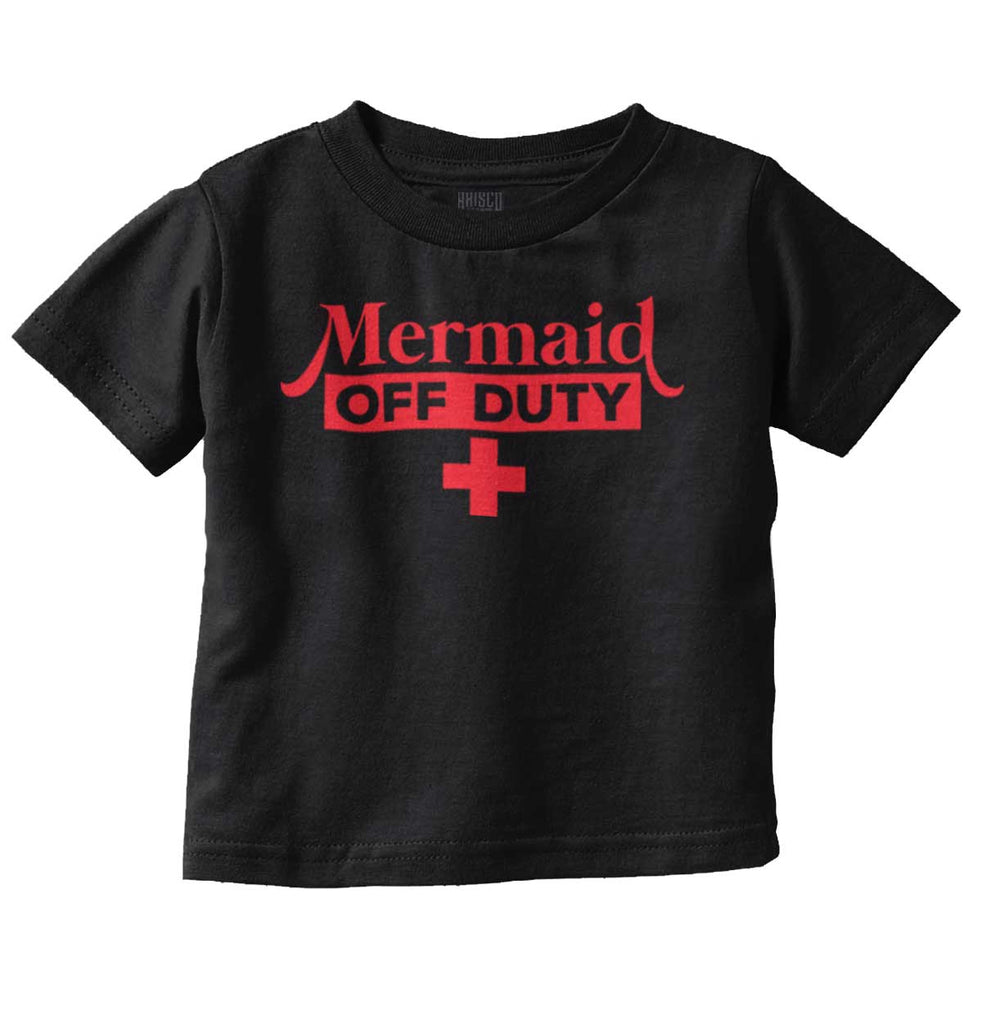 Mermaid Off Duty Infant Toddler T Shirt-Direct To Garment Print-Brisco Baby