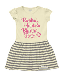Blastin Farts Baby Striped Skirt Dress-Direct To Garment Print-Brisco Baby
